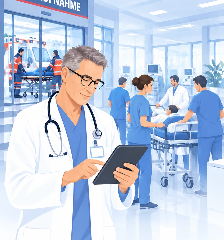 Illustration klinischer Krankenhausabläufe
